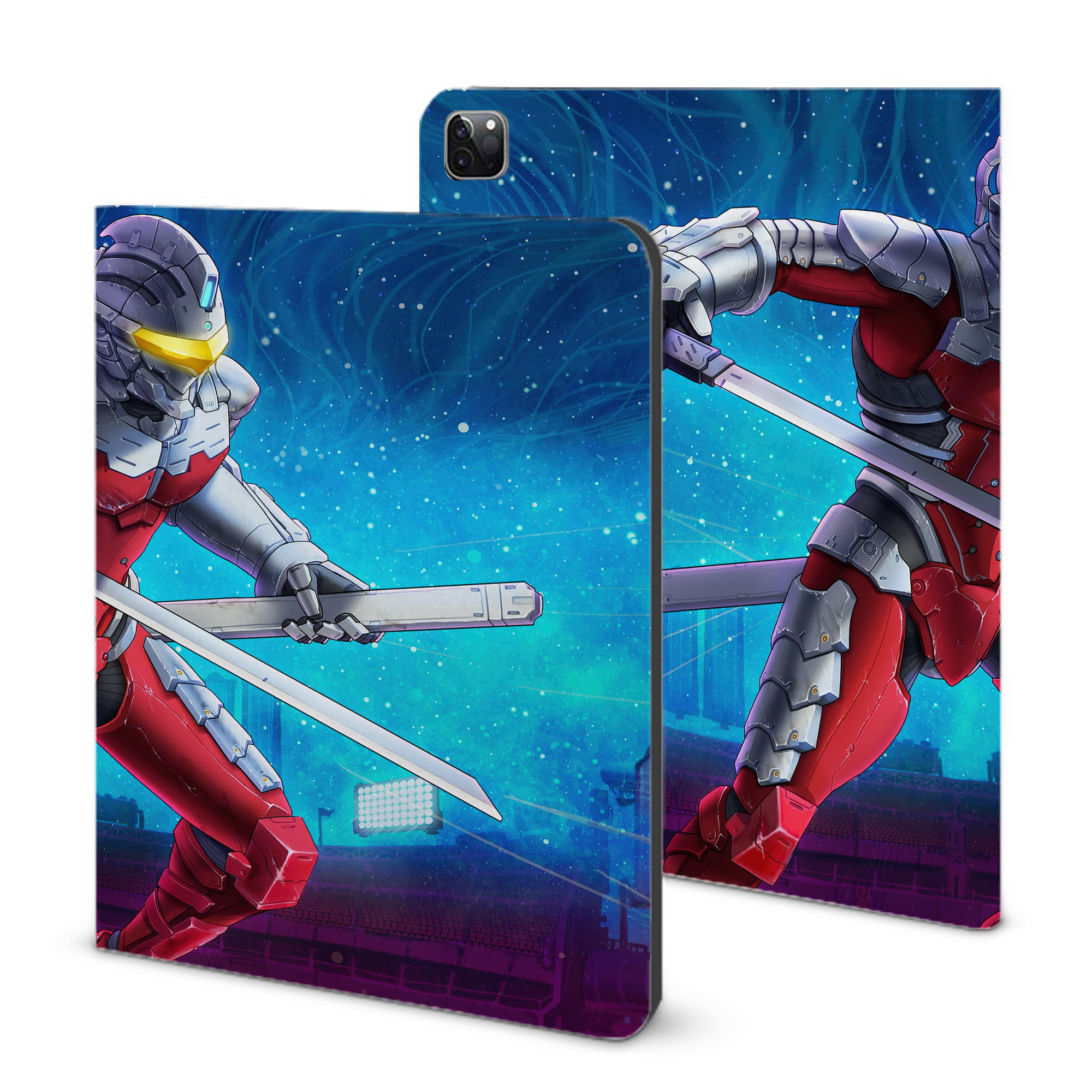 （画像用） ウルトラマン Ultraman IPad ケース ブック型 PUレザー TPU 耐衝撃 軽量 薄型 ペン収納なし 全面保護 IPad 各モデル対応